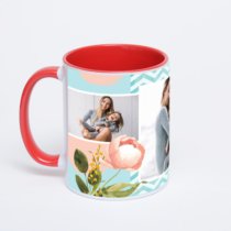 Красная кружка с фотопечатью