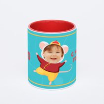 Красная кружка с фотопечатью