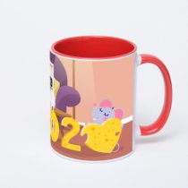 Красная кружка с фотопечатью