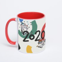 Красная кружка с фотопечатью