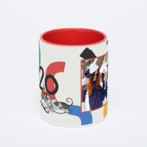 Красная кружка с фотопечатью