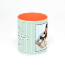 Оранжевая кружка с фотопечатью