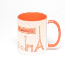 Оранжевая кружка с фотопечатью