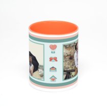 Оранжевая кружка с фотопечатью