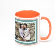 Оранжевая кружка с фотопечатью