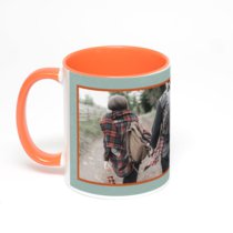 Оранжевая кружка с фотопечатью