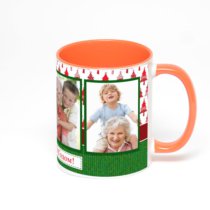 Оранжевая кружка с фотопечатью