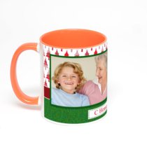 Оранжевая кружка с фотопечатью