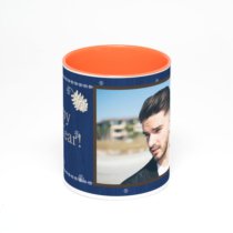 Оранжевая кружка с фотопечатью