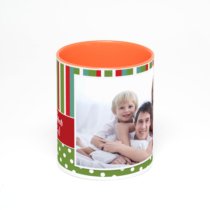 Оранжевая кружка с фотопечатью