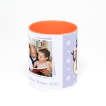 Оранжевая кружка с фотопечатью