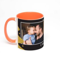 Оранжевая кружка с фотопечатью