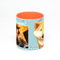 Оранжевая кружка с фотопечатью