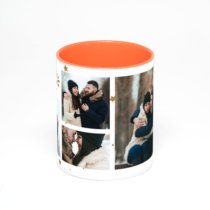Оранжевая кружка с фотопечатью