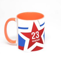 Оранжевая кружка с фотопечатью