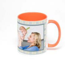 Оранжевая кружка с фотопечатью