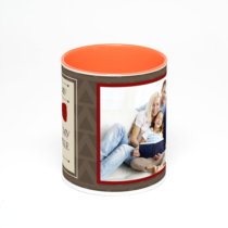 Оранжевая кружка с фотопечатью