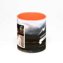 Оранжевая кружка с фотопечатью