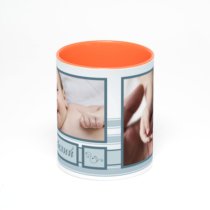 Оранжевая кружка с фотопечатью