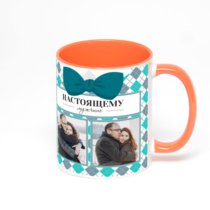 Оранжевая кружка с фотопечатью