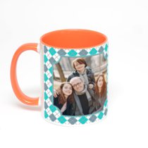 Оранжевая кружка с фотопечатью