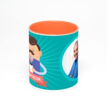 Оранжевая кружка с фотопечатью