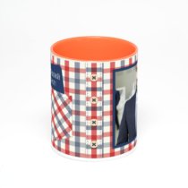 Оранжевая кружка с фотопечатью