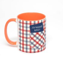 Оранжевая кружка с фотопечатью