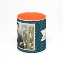 Оранжевая кружка с фотопечатью