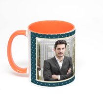 Оранжевая кружка с фотопечатью