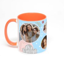 Оранжевая кружка с фотопечатью