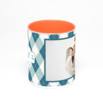 Оранжевая кружка с фотопечатью