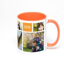Оранжевая кружка с фотопечатью