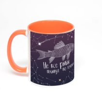 Оранжевая кружка с фотопечатью