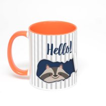 Оранжевая кружка с фотопечатью