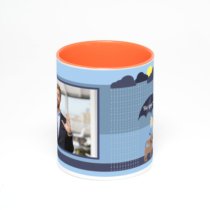 Оранжевая кружка с фотопечатью