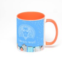 Оранжевая кружка с фотопечатью