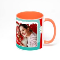 Оранжевая кружка с фотопечатью