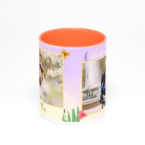 Оранжевая кружка с фотопечатью