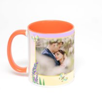 Оранжевая кружка с фотопечатью
