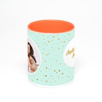 Оранжевая кружка с фотопечатью