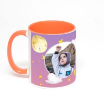 Оранжевая кружка с фотопечатью