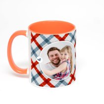 Оранжевая кружка с фотопечатью
