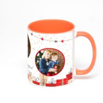 Оранжевая кружка с фотопечатью