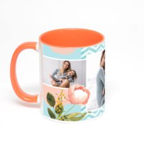 Оранжевая кружка с фотопечатью