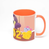 Оранжевая кружка с фотопечатью