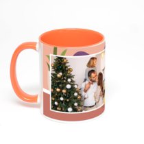 Оранжевая кружка с фотопечатью