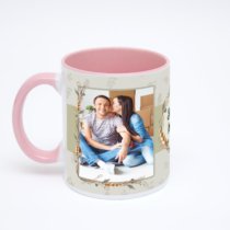 Розовая кружка с фотопечатью
