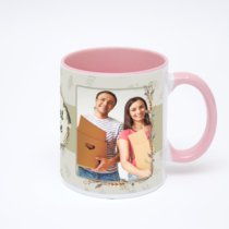 Розовая кружка с фотопечатью