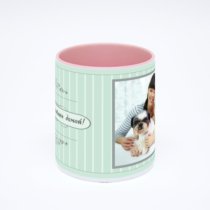 Розовая кружка с фотопечатью